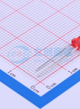 10个 发光二极管/LED 204-10SURT/S530-A3 红色 插件,D=3mm 电子