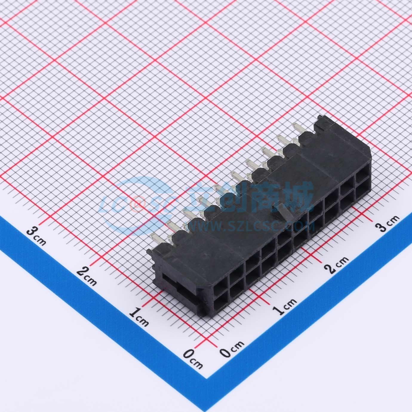 线对板针座 ZX-MX3.0-2-10PZZ 插件,P=3mm 2x10P 直插 电子元器件