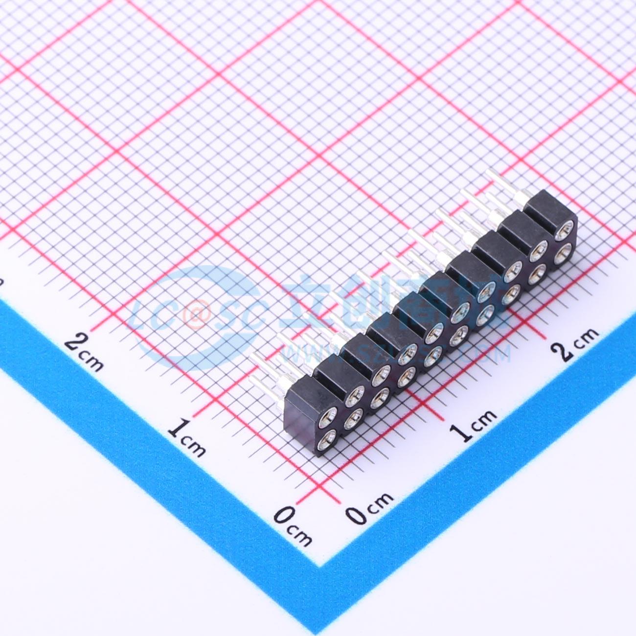 排母 MF254V-12-20-0743 插件,P=2.54mm 2x10P 圆孔 电子元器件