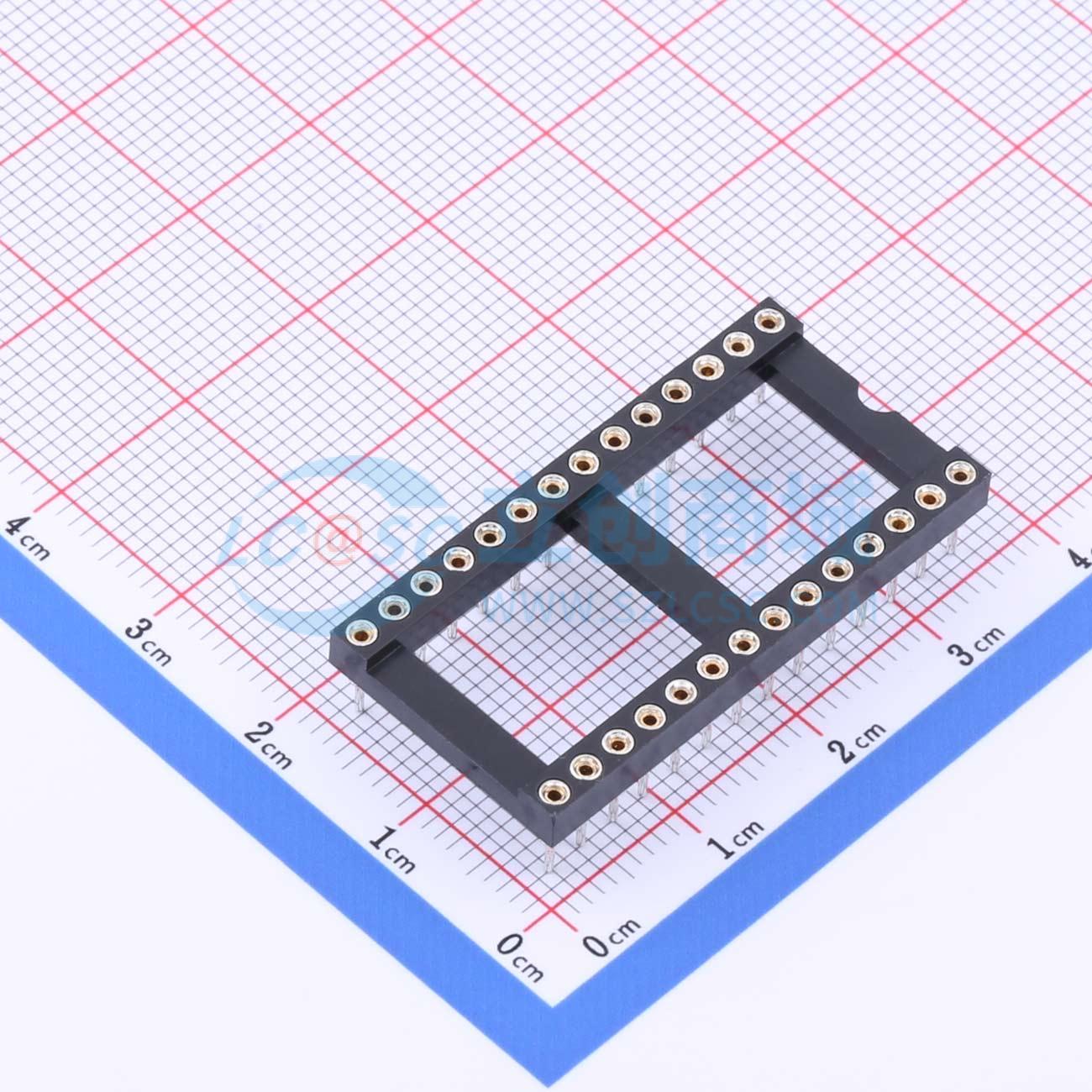 IC/晶体管插座 IC254V-12-28-0743-P1524 DIP-28 2.54mm 原装正品
