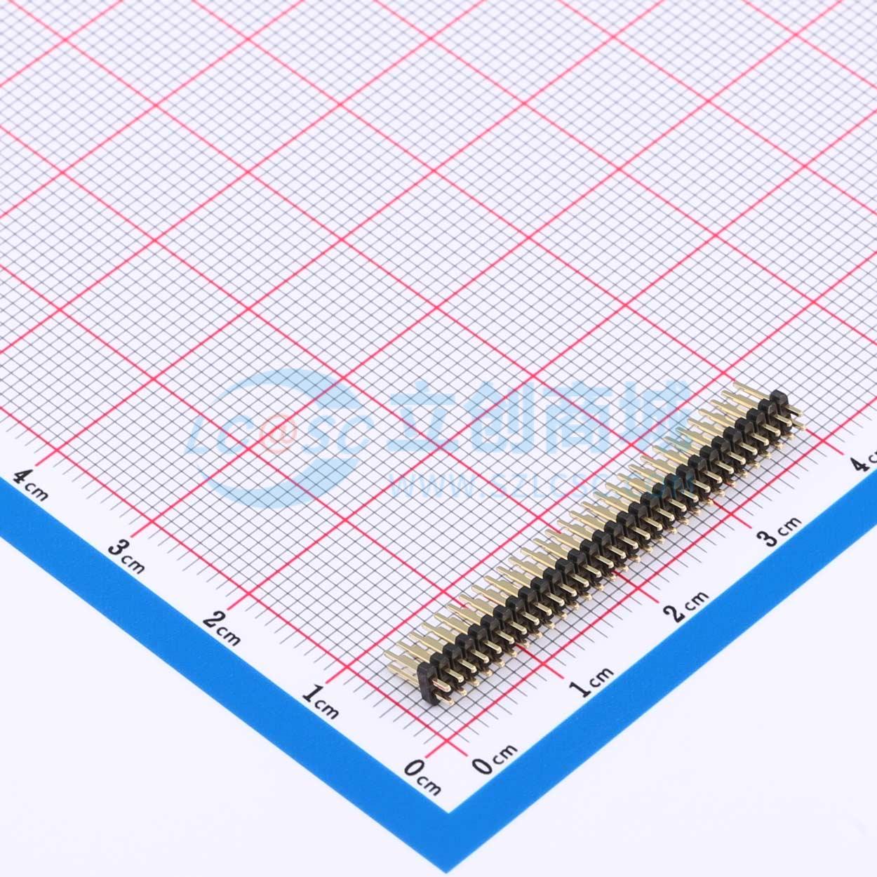 排针 X1321WV-2x30J-C40D18 插件,P=1.27mm 2x30P 方针 原装正品