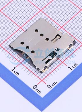 SIM卡连接器 XKSIM-002-P7 SMD 自弹式 MicroSIM卡 卡座 1.35mm M