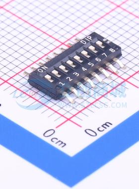 拨码开关 DHNF-08-V-T/R SMD-16P,4.5x11.4mm 电子元器件配单