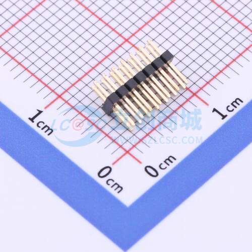 排针 X1321WV-2x07J-C30D23 插件,P=1.27mm 2x7P 方针 电子元器件