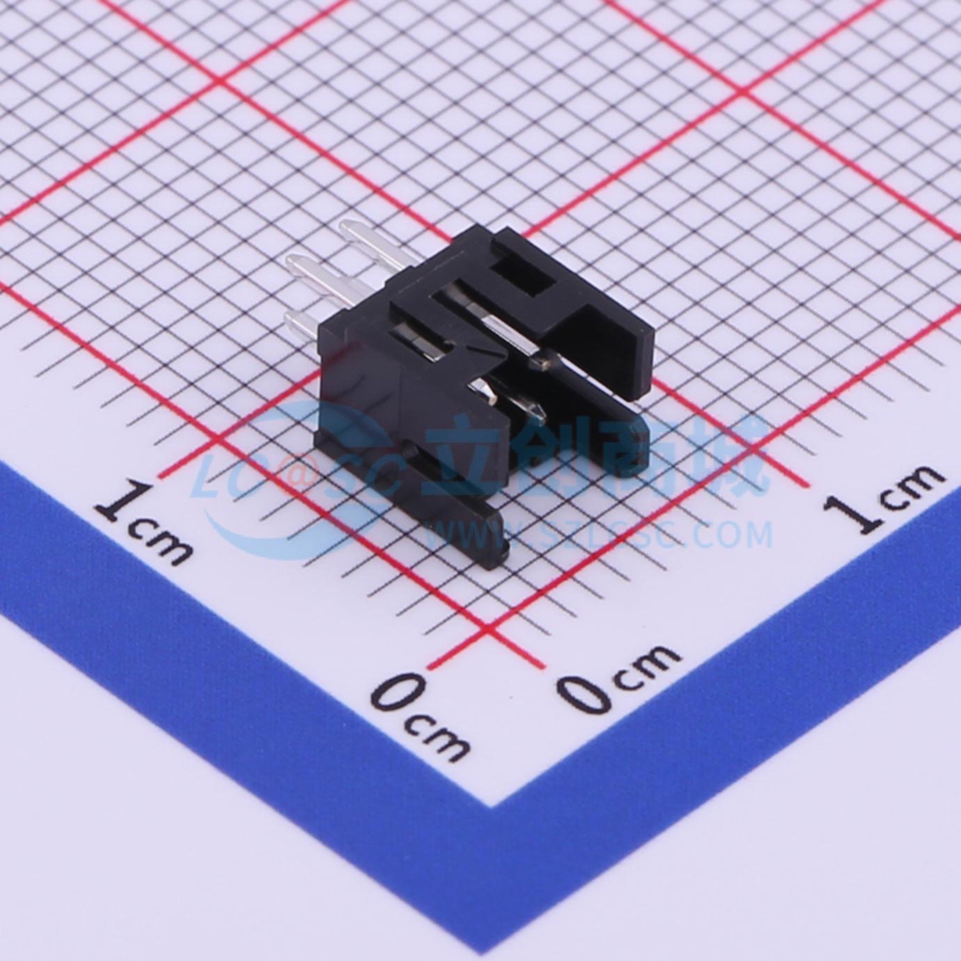 线对板针座 DF11-4DP-2DSA(08) 插件,P=2mm 2x2P 直插 电子元器件