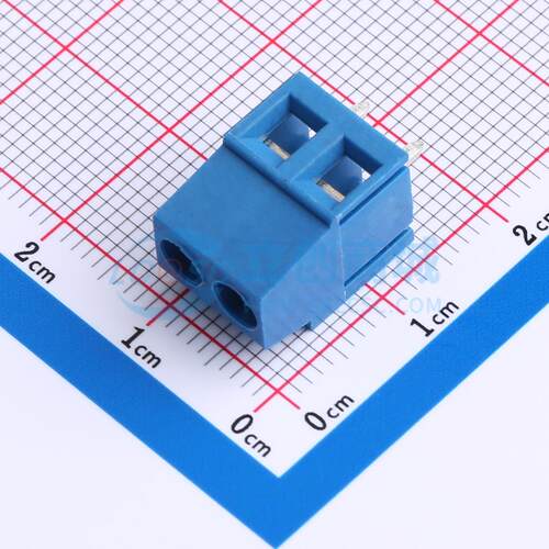 螺钉式接线端子 DB128L-5.0-2P-BU-S 插件,P=5mm 电子元器件配单