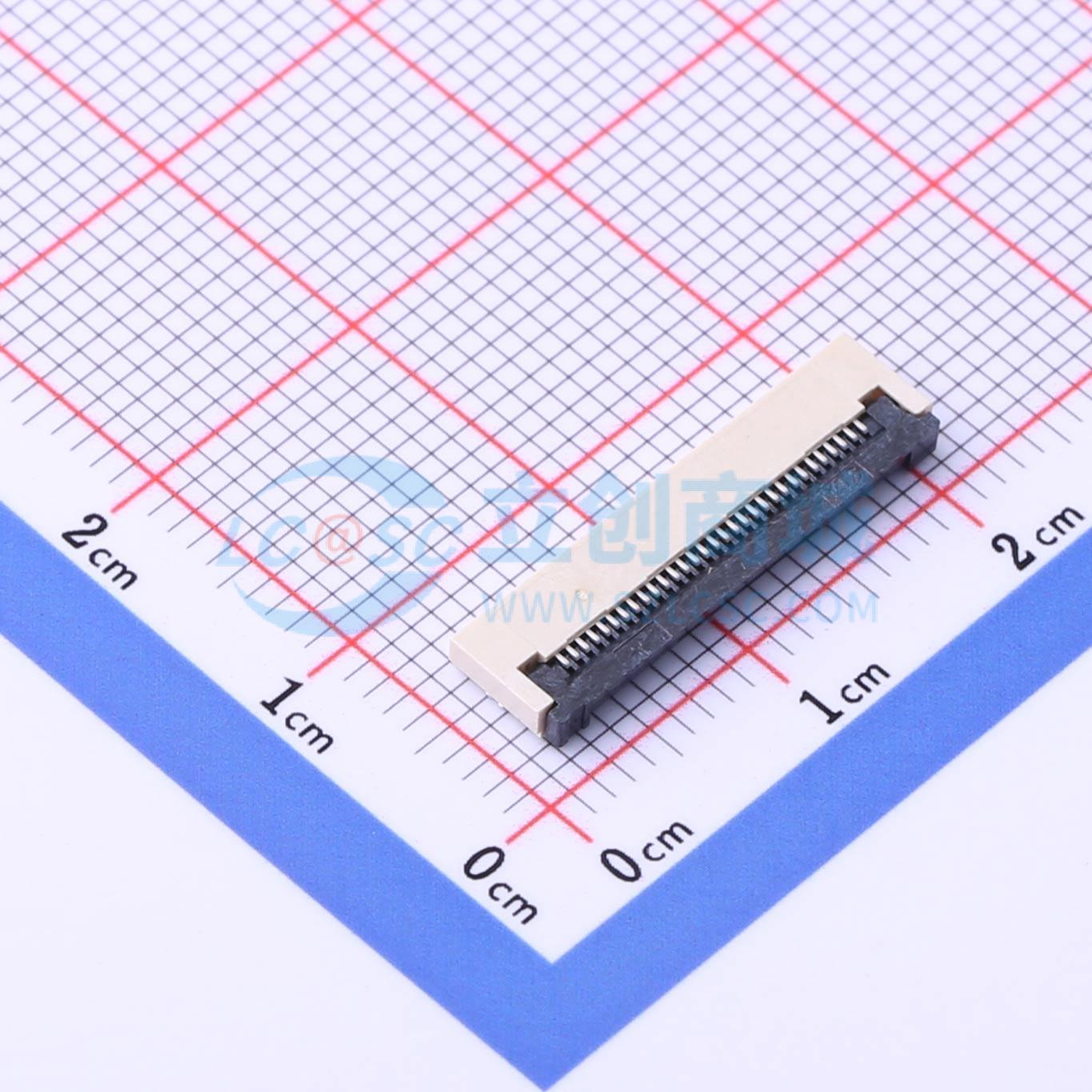 FFC/FPC连接器 KH-FG0.5-H2.0-31PIN SMD,P=0.5mm,卧贴 翻盖式 31