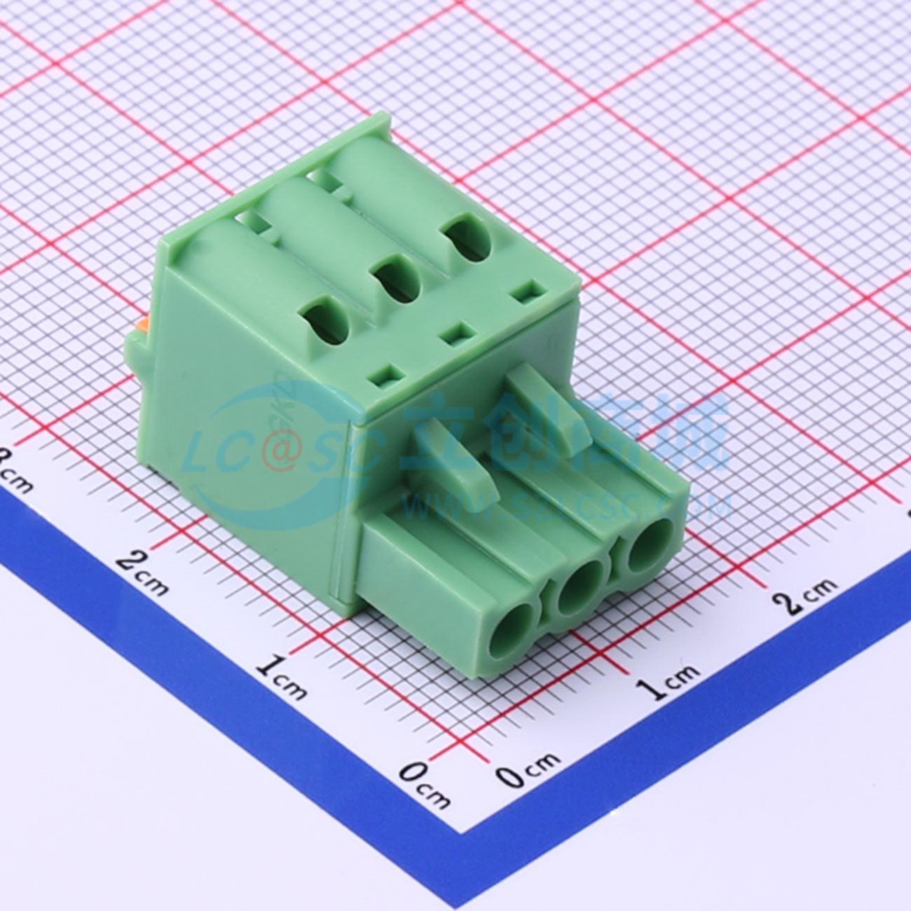 插拔式接线端子 KF2EDGKD-5.0-3P P=5mm 插头 1x3P 电子元器件