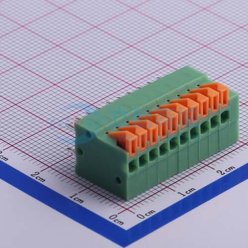 弹簧式接线端子 KF141V-2.54-10P 插件P=2.54mm 10P 电子元器件