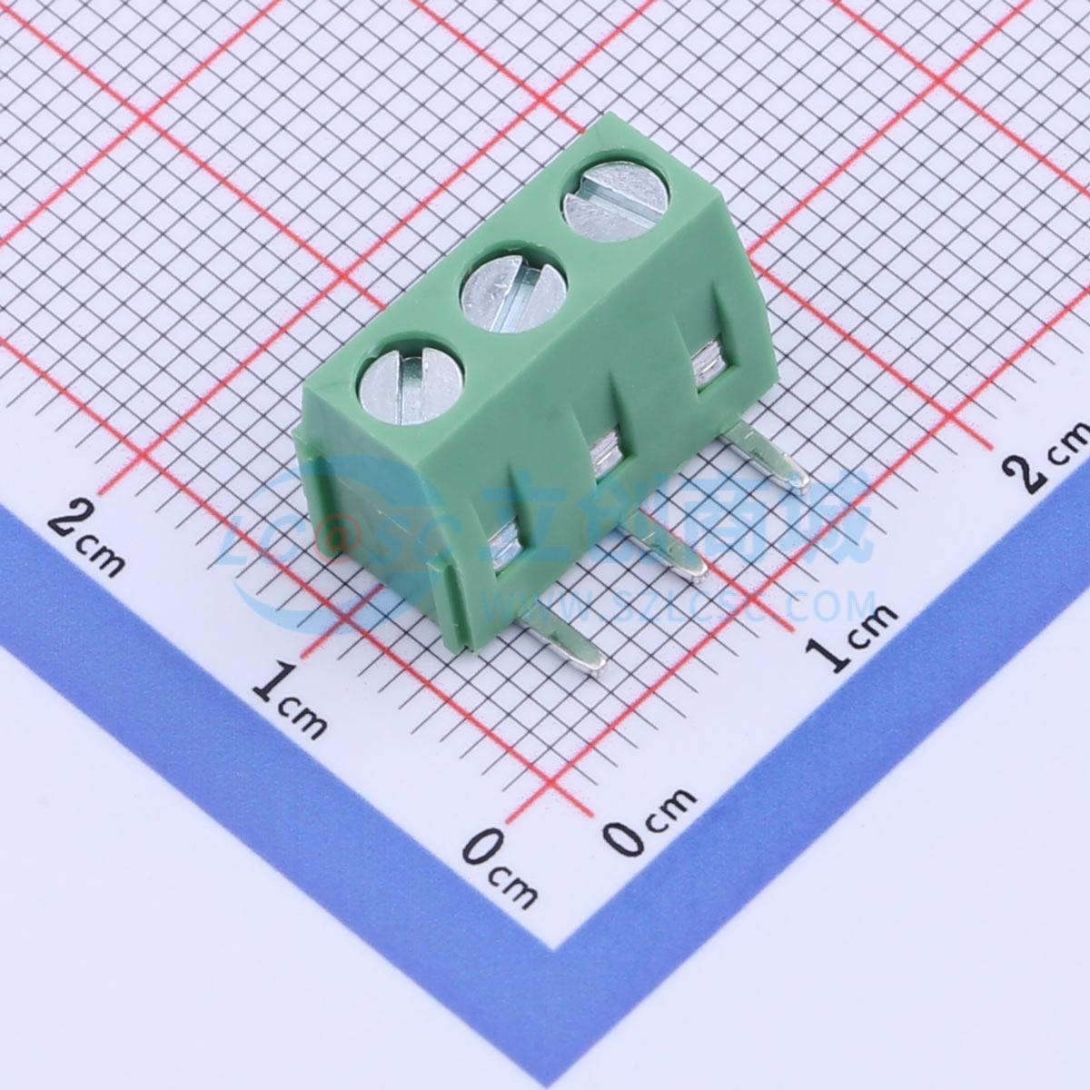 螺钉式接线端子 DB127R-5.0-3P-GN-S P=5mm 原装 电子元器件配单
