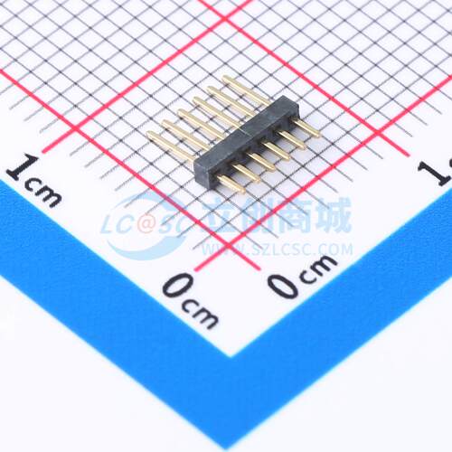 排针 GPCA101-0602A001C1AA 插件,P=1mm 1x6P 方针 电子元器件