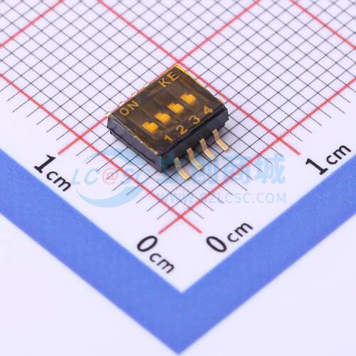 拨码开关 DSHP04TSGER SMD-8P,5.4x6.6mm 原装 电子元器件配单