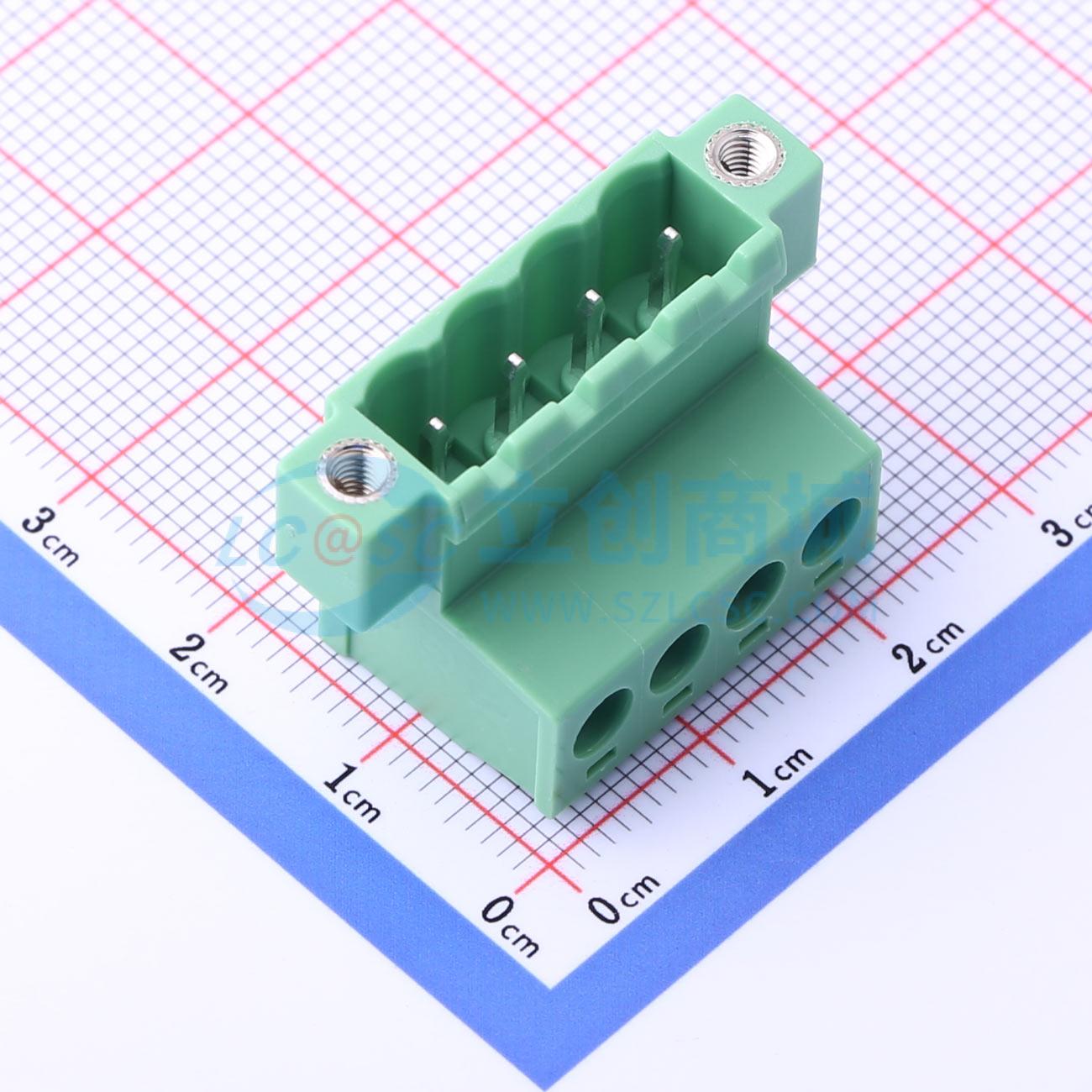 插拔式接线端子 KF2EDGRKP-5.0-4P P=5mm 插头 1x4P 电子元器件