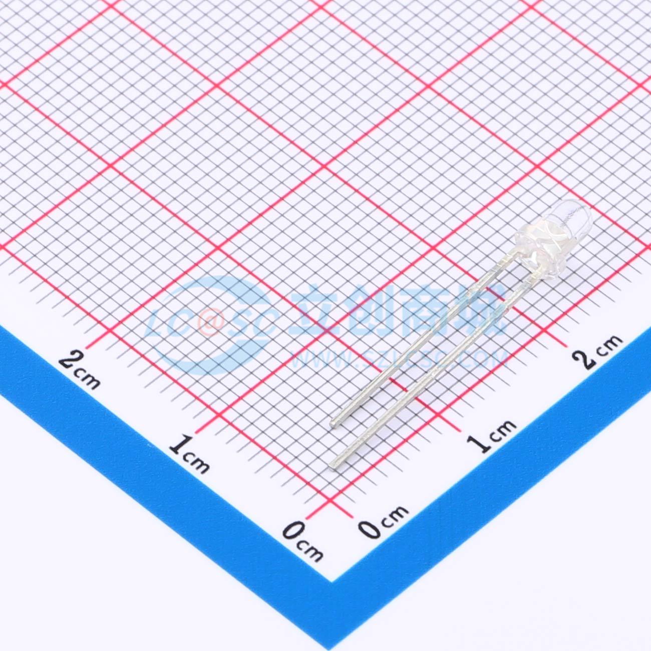 10个 发光二极管/LED 204/B2C2-ALPA(DVP) 插件,P=2.54mm 电子元