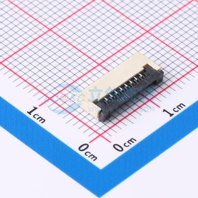 FFC/FPC连接器 FPC-1.0FX-8PWCR-H20 SMD,P=1mm,卧贴 翻盖式 8P