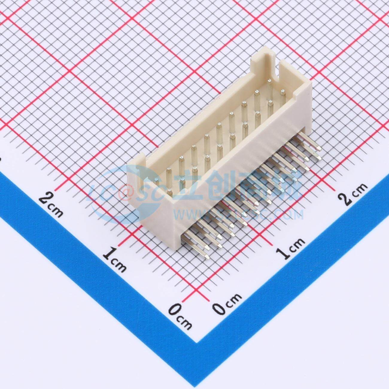 线对板针座 PHB-20AWD 弯插,P=2mm 原装正品 电子元器件配单
