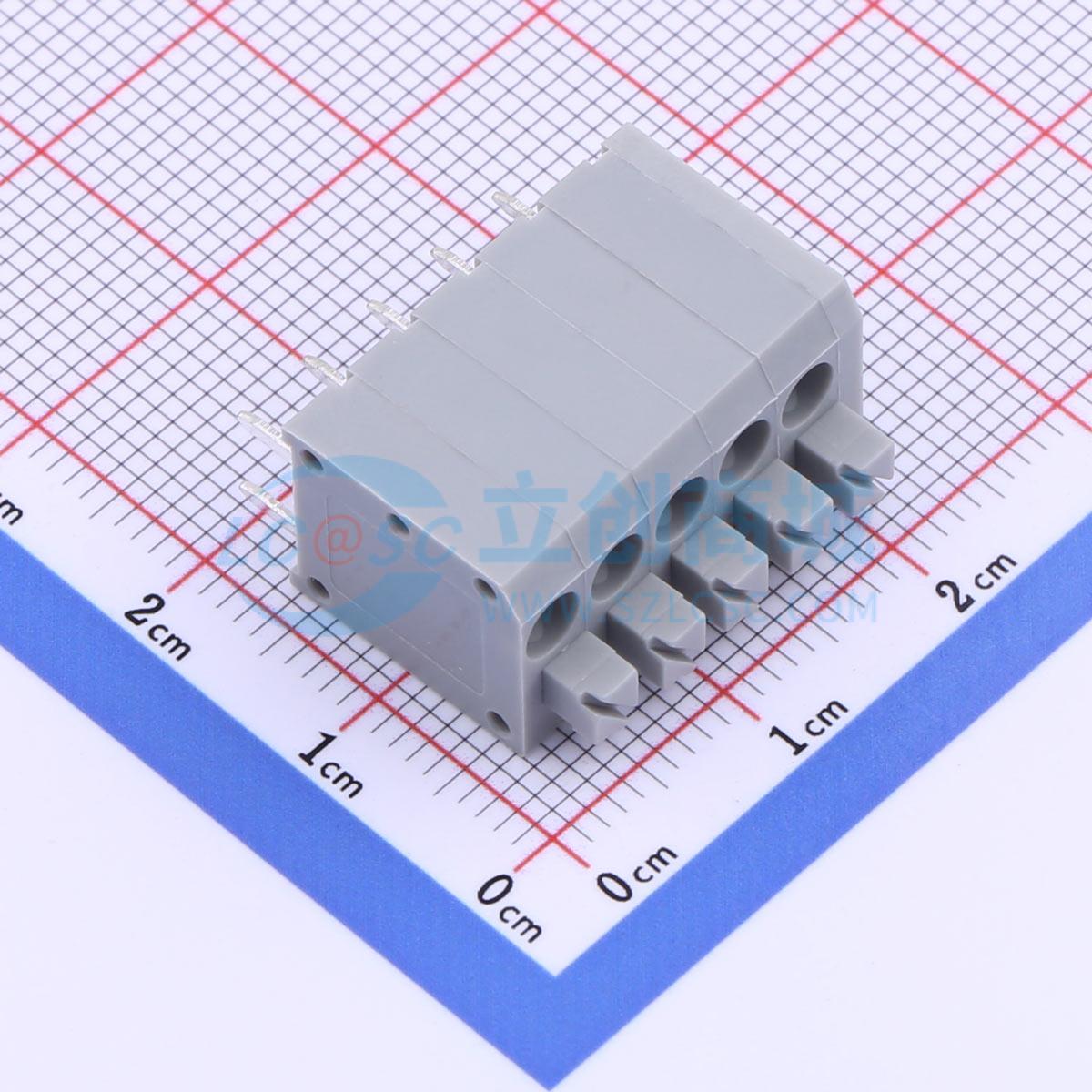 弹簧式接线端子 KF143-3.81-5P 插件P=3.81mm 电子元器件配单