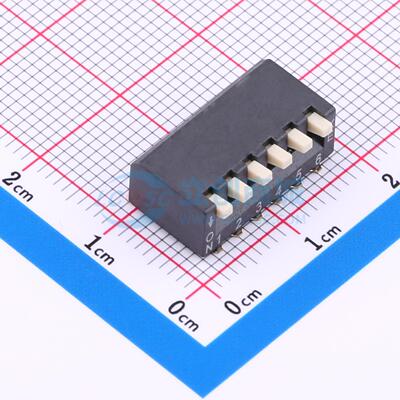 拨码开关 HX 2.54-6P TPCB SMD-12P,11x16.64mm 电子元器件配单