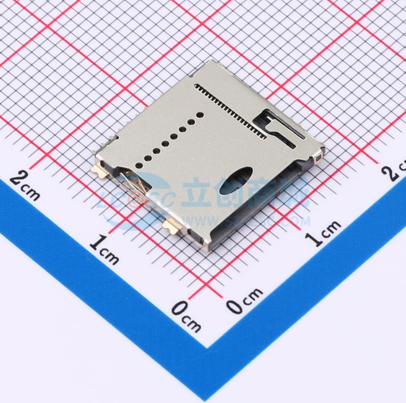SD卡/存储卡连接器 MEM2075-00-140-01-A SMD 自弹式 MicroSD卡(T