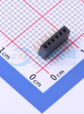 （10个）排母 X1311FR-06-C43D24 弯插,P=1.27mm 1x6P 电子元器件