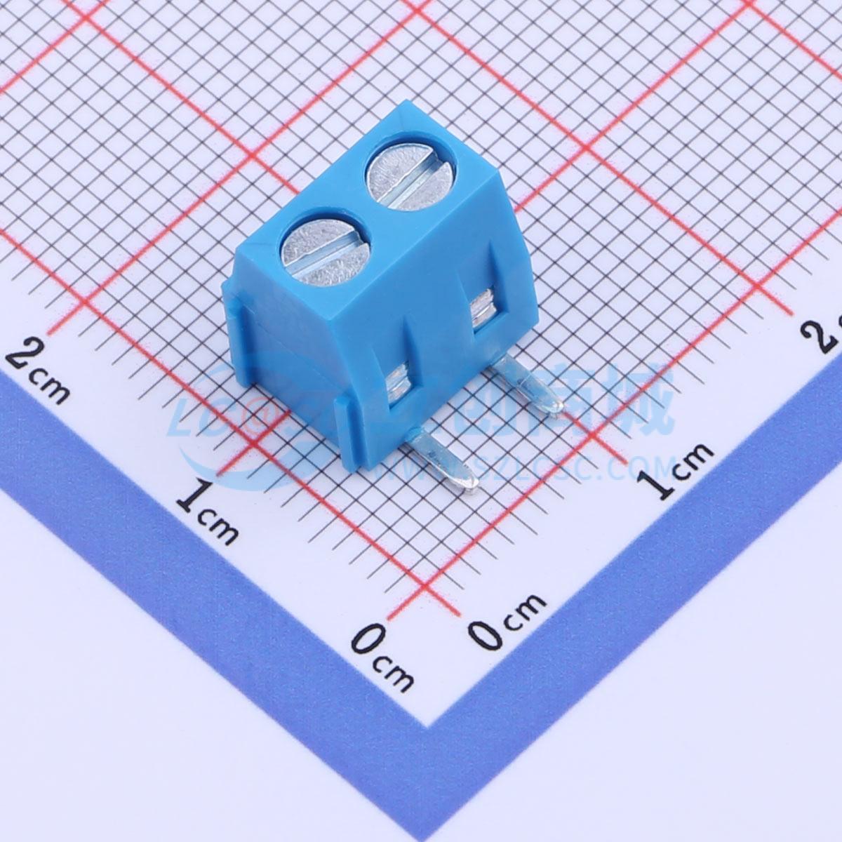 螺钉式接线端子 DB127R-5.0-2P-BU-S P=5mm 原装 电子元器件配单