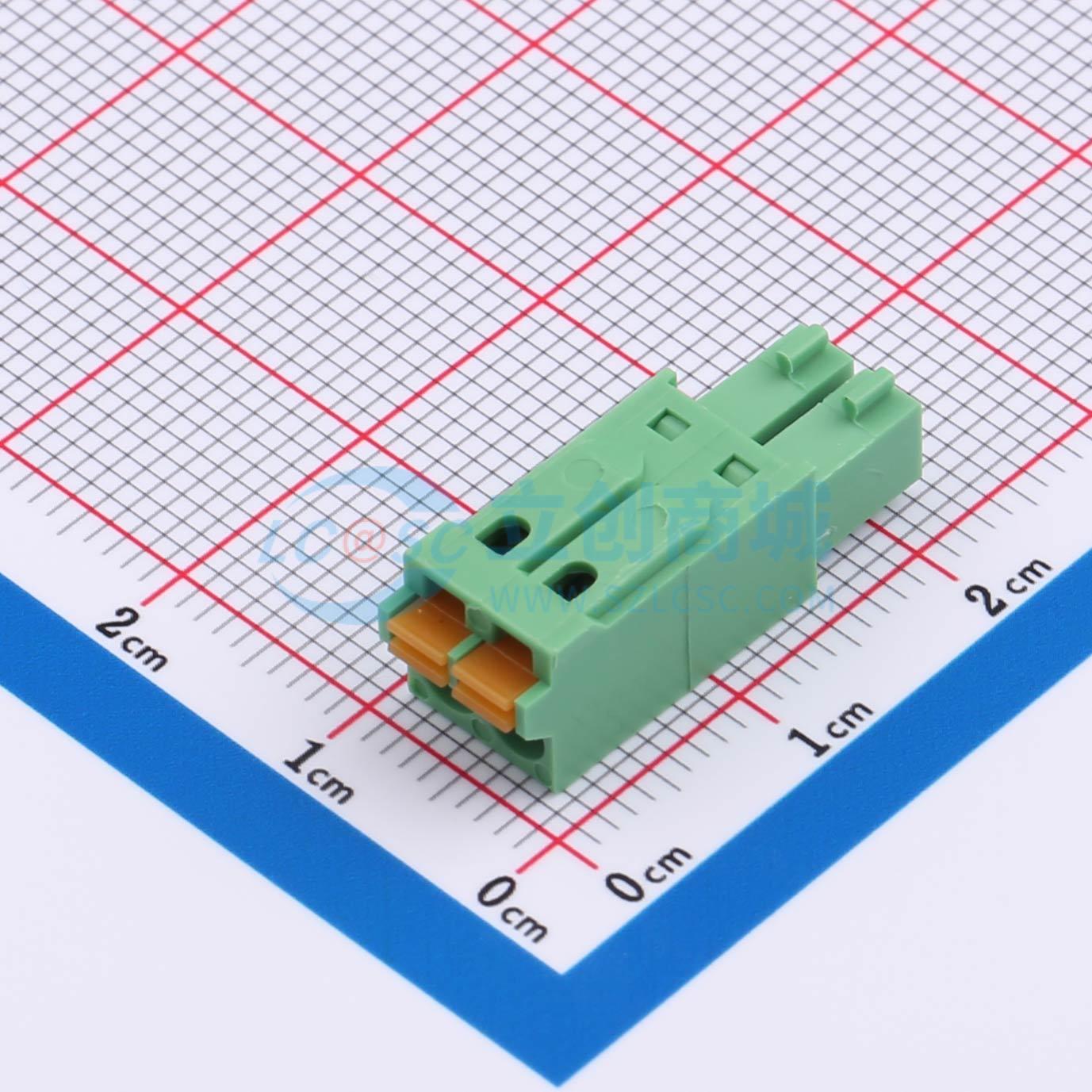 弹簧式接线端子 15EDGKN-3.5-02P-14-00A(H) 插件P=3.5mm 原装