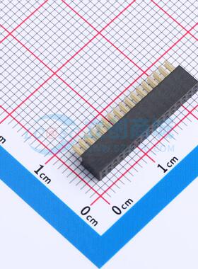 排母 X1321FV-2x17-C43D24 插件,P=1.27mm 2x17P 方孔 电子元器件