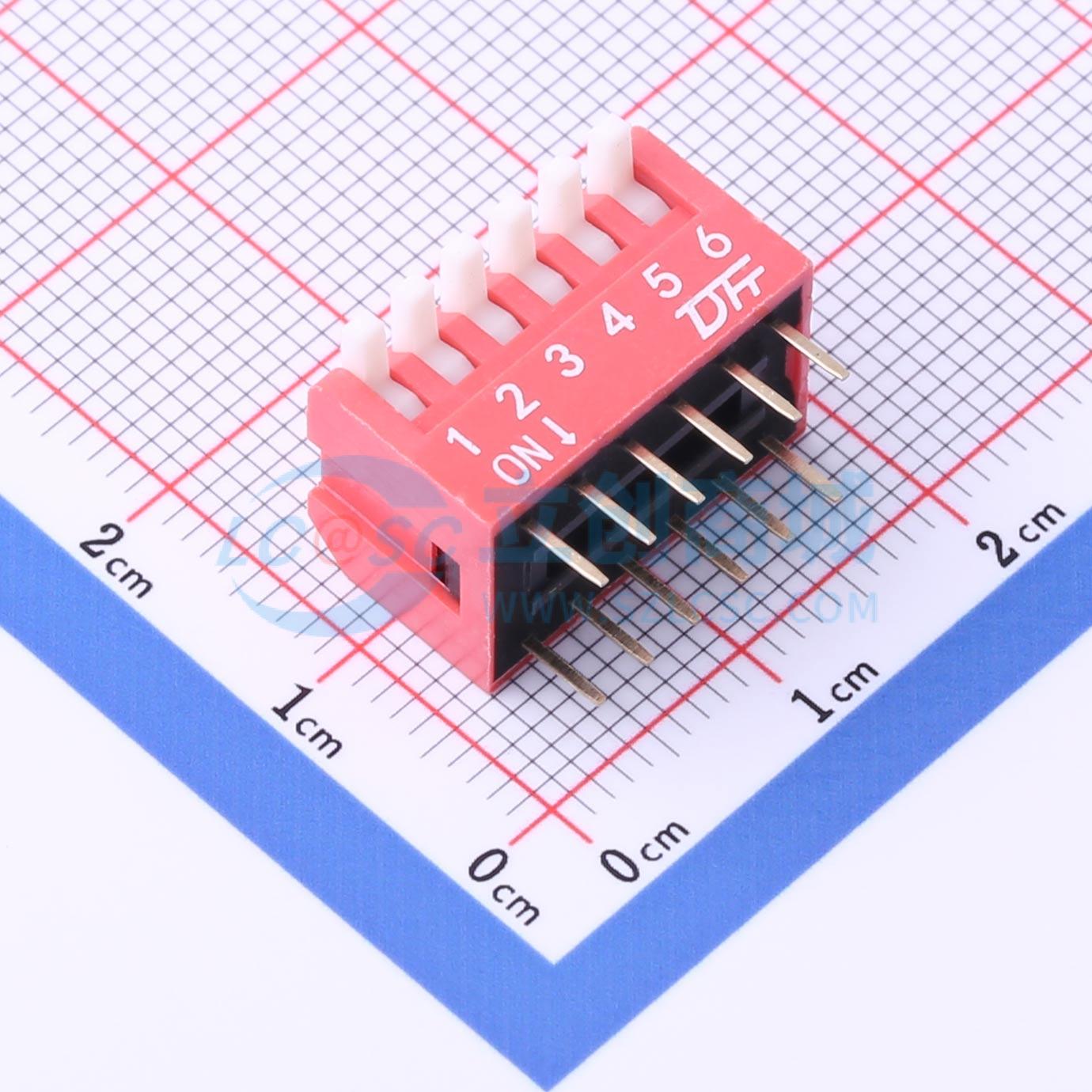 拨码开关 KF1002-06P-R3-GLG-DFT-02B 插件 原装 电子元器件配单