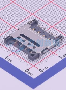 SIM卡连接器 SIM-10A SMD 翻盖式 MicroSIM卡 卡座 1.5mm MicroSI