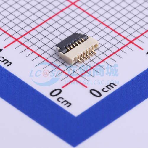 FFC/FPC连接器 AFC05-S06FIA-00 SMD,P=0.5mm,卧贴 翻盖式 6P 下