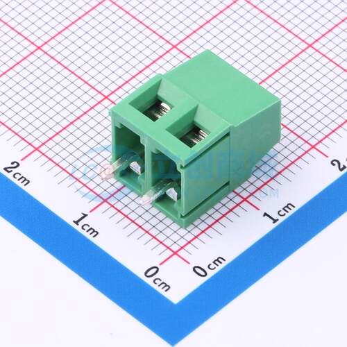 螺钉式接线端子 MX128L-5.08-02P-GN01-Cu-Y-A 插件,P=5.08mm 1x2