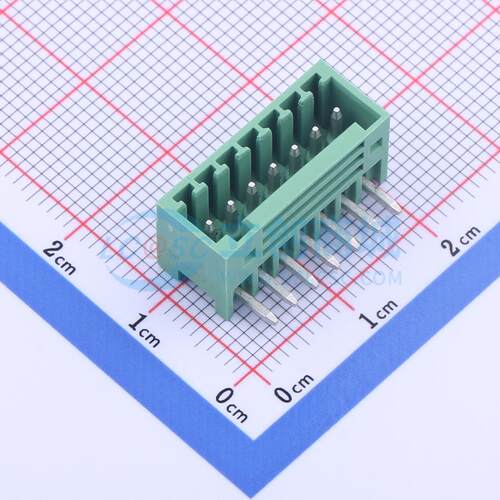 插拔式接线端子 DB2ERC-2.5-7P-GN 弯插,P=2.5mm 板端/插座-闭口