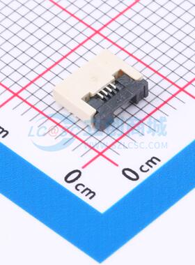 FFC/FPC连接器 FPC-0.5FX-4PWCR-H20 SMD,P=0.5mm,卧贴 翻盖式 4P