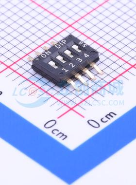 拨码开关 DHNF-04-V-T/R SMD-8P,4.5x6.3mm 原装 电子元器件配单