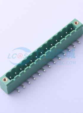 插拔式接线端子 DB2ERMF-5.08-13P-GN 弯插,P=5.08mm 板端/插座-