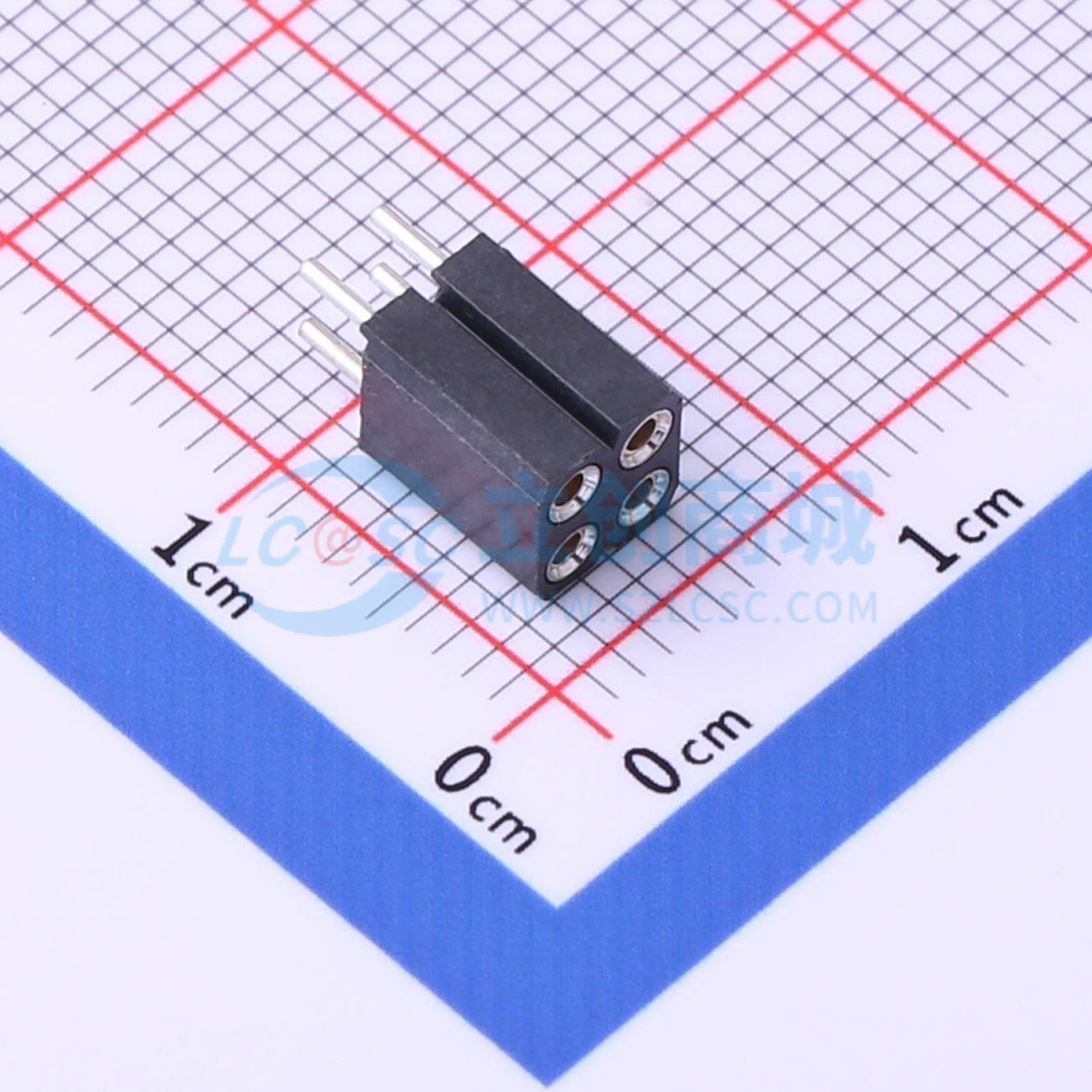 排母 MF254V-12-04-1000-H70 插件,P=2.54mm 2x2P 圆孔 原装正品