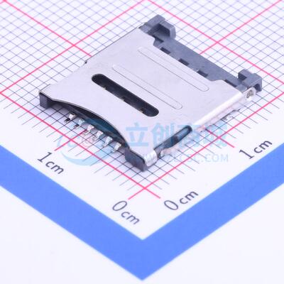 SIM卡连接器 SMO-1512 SMD 翻盖式 MicroSIM卡 卡座 1.8mm MicroS