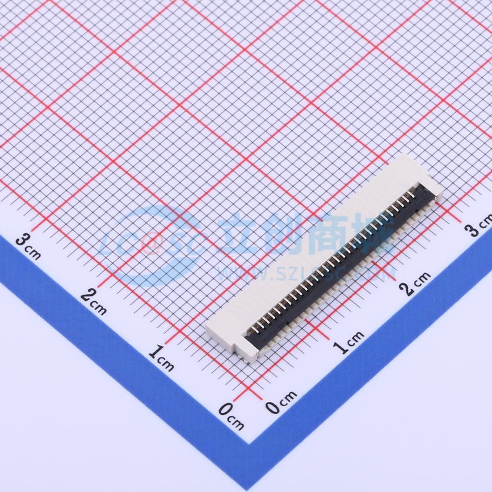 FFC/FPC连接器 AFB04-S30FIA-HF SMD,P=0.8mm,卧贴 翻盖式 30P 下