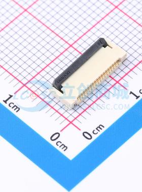 FFC/FPC连接器 XF2M-1815-1A SMD,P=0.5mm,卧贴 18P 双侧触点/上