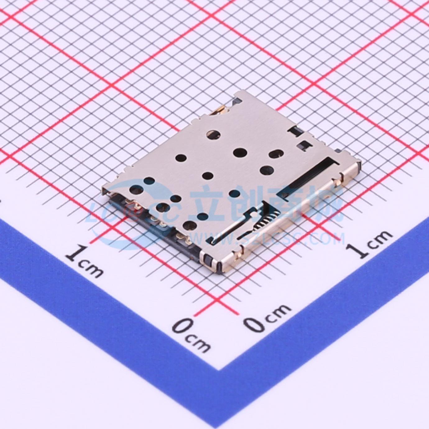 SIM卡连接器 HYC214-SIM06-125 SMD 自弹式 NanoSIM卡 卡座 1.25m