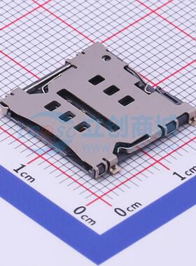SIM卡连接器 SMC-217-ACP7 SMD 卡托式 MicroSIM卡 卡座 1.55mm M