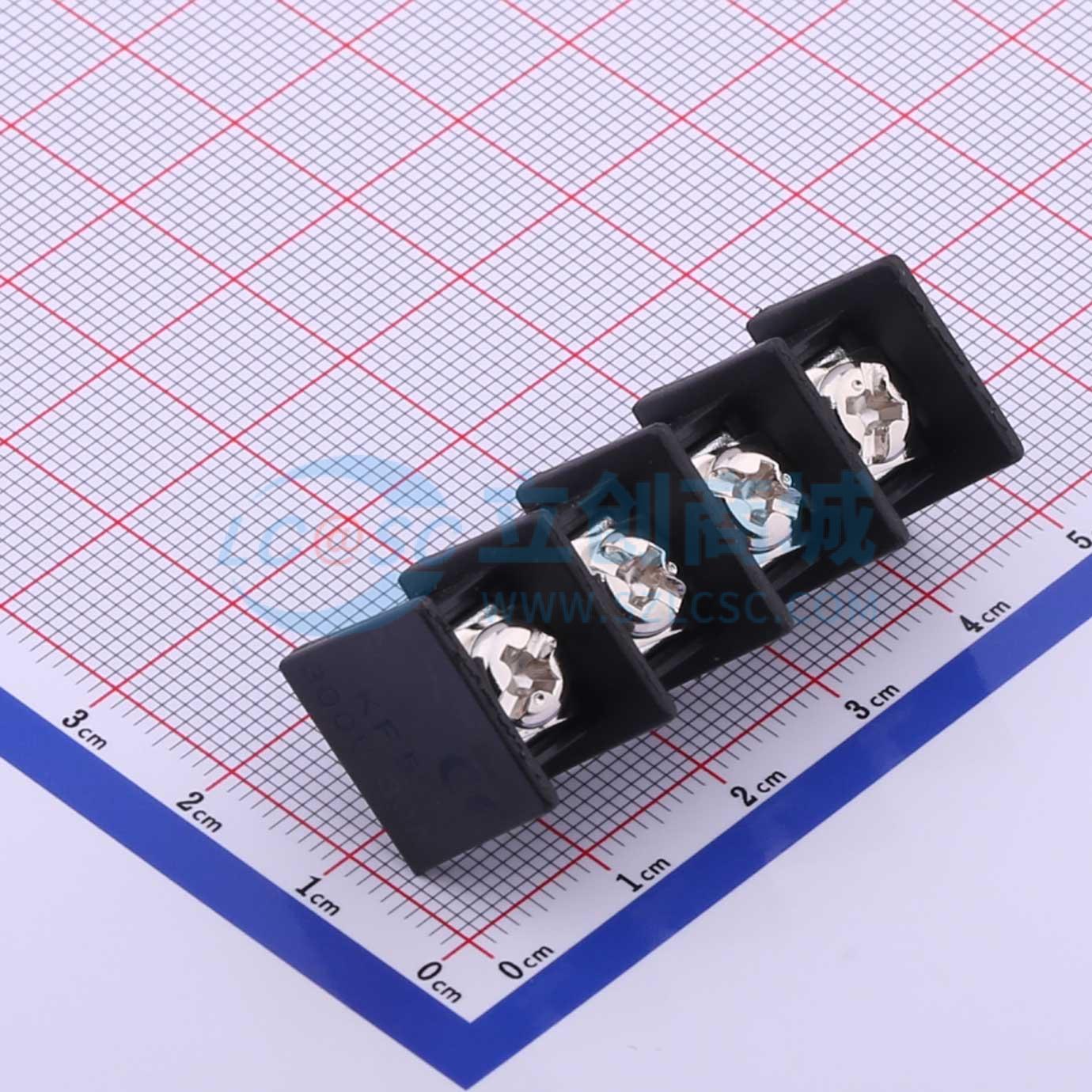 栅栏式接线端子 KF55C-10.0-4P 插件,P=10mm 两面 1x4P 直针 原装