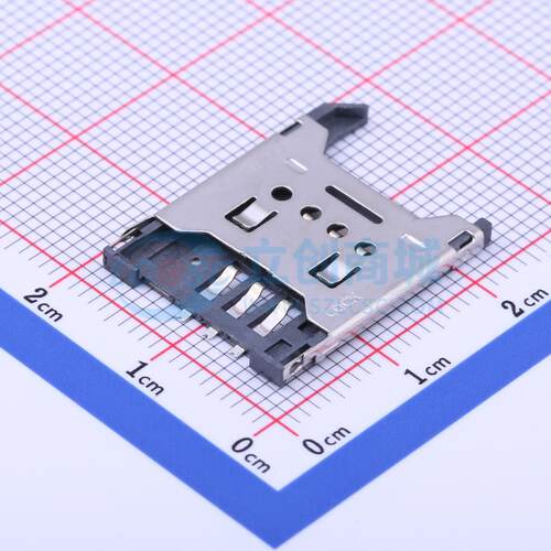 SIM卡连接器 SIM-209 SMD 翻盖式 MiniSIM卡 卡座 1.8mm MiniSIM
