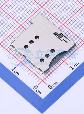 SIM卡连接器 HYC13-SIM06-135B SMD 自弹式 MicroSIM卡 卡座 1.22