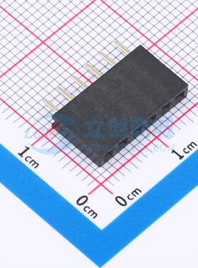 排母 XDM254-1-06-Z-8.5-G0 插件,P=2.54mm 1x6P 方孔 电子元器件