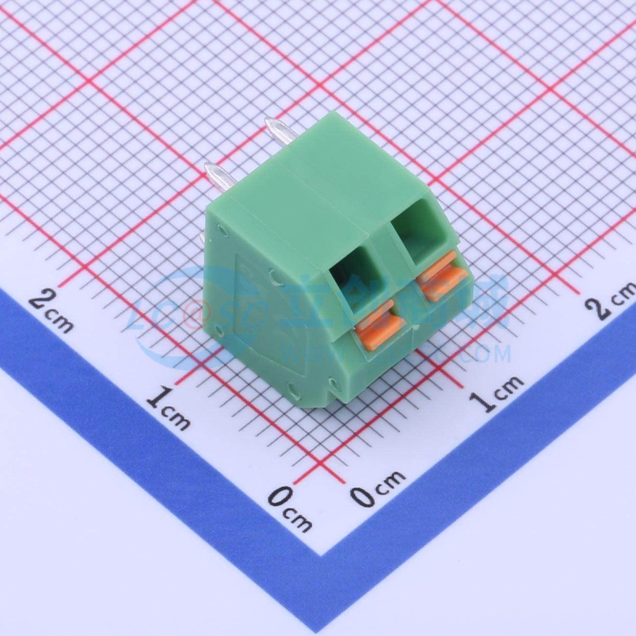 弹簧式接线端子 KF250NH-5.08-2P 插件P=5.08mm 1x2P 2P 原装