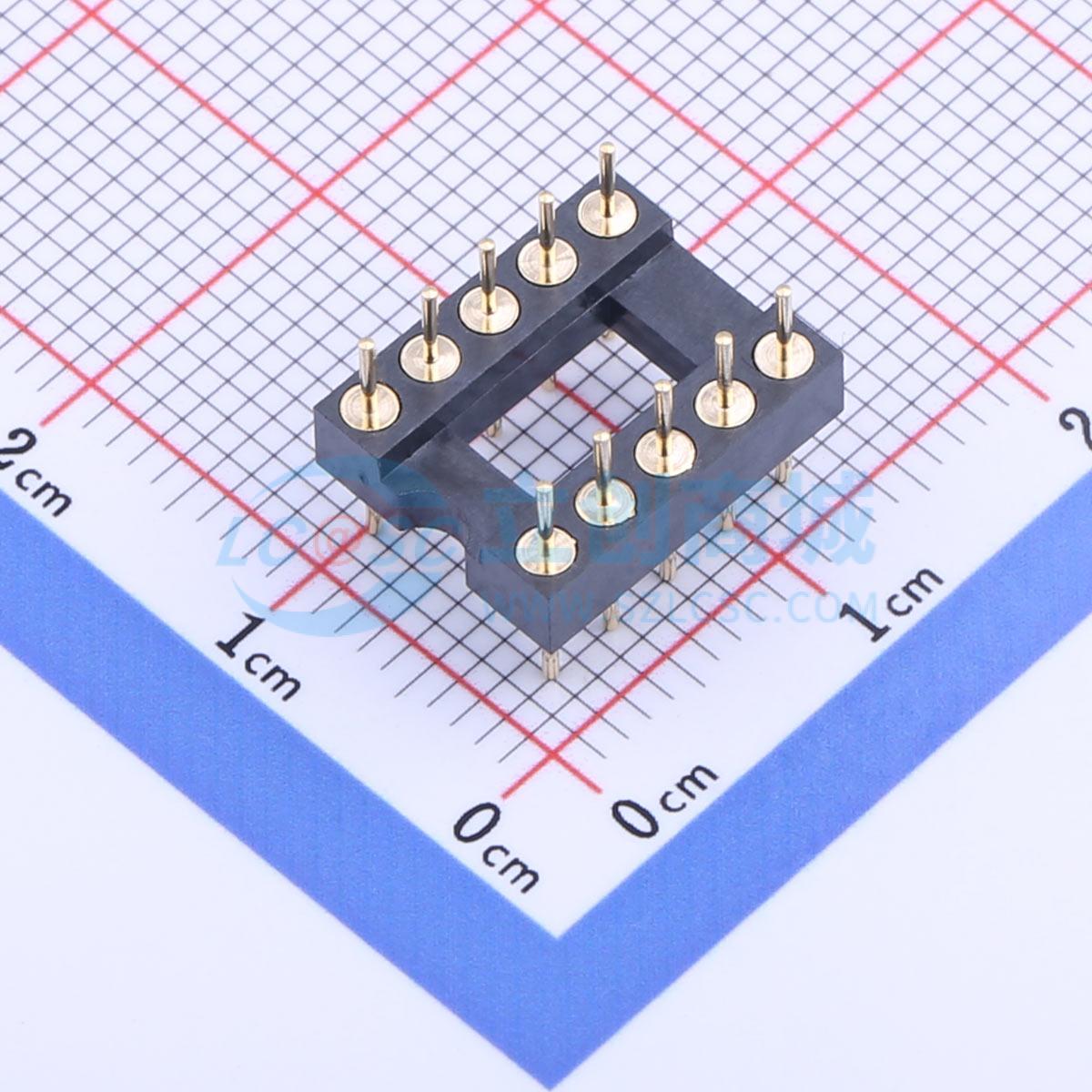 IC/晶体管插座 IC254V-12-10-1000A DIP-10 2.54mm 电子元器件