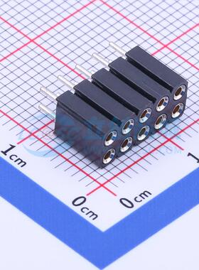 排母 X5521FV-2x05-C70D30-1000 插件,P=2.54mm 2x5P 圆孔 原装