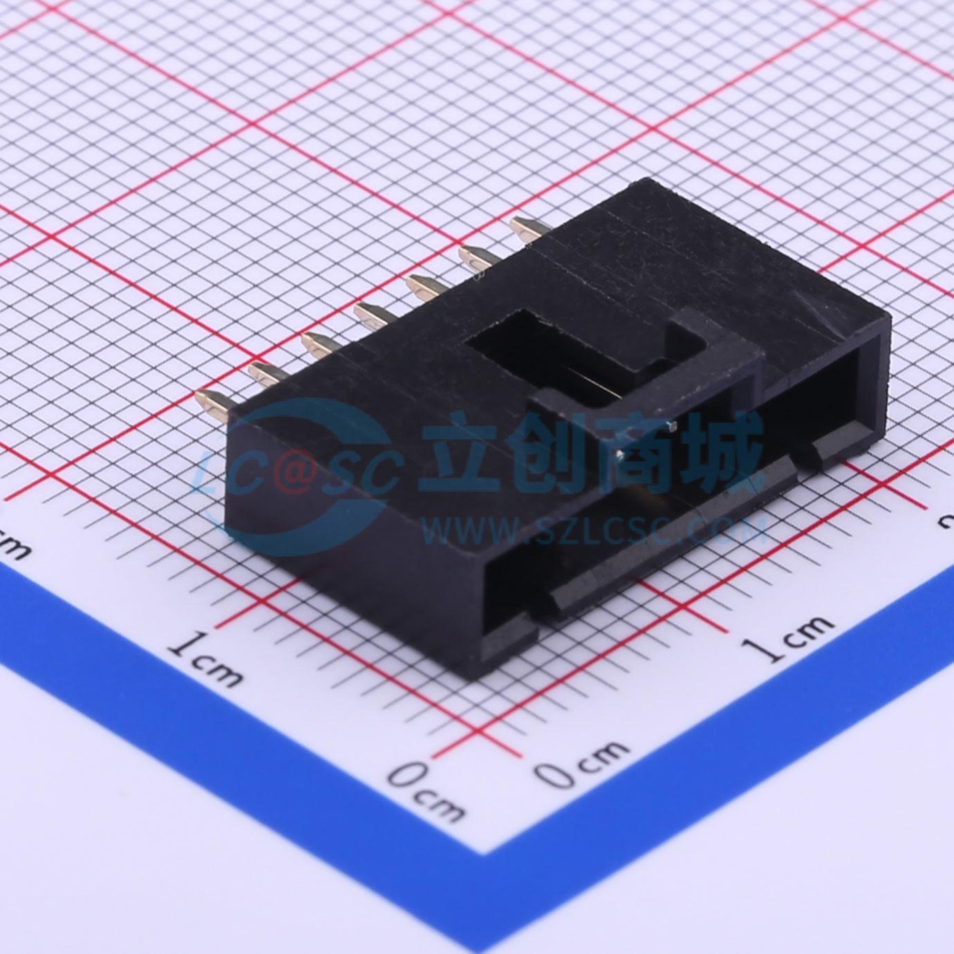 线对板针座 X9556WV-07-N0V01 插件,P=2.54mm 1x7P 直插 原装正品