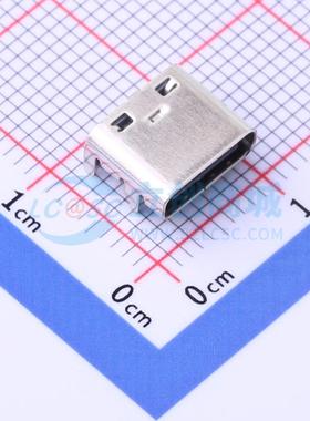 USB连接器 TYPE C-DB-109PWB SMD 母 卧贴 16P 电子元器件配单